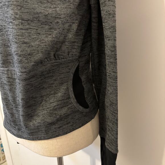 Athleta Women's Batwing Cowl Gray Pullover Large Pockets S Small - Picture 4 of 9
